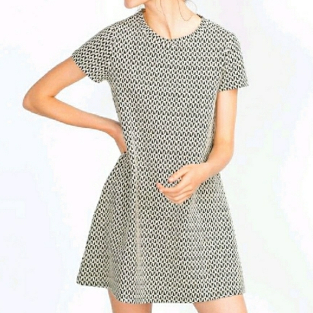 Zara Trafaluc Collection Black and White Geometric Print Dress.  Size: Medium